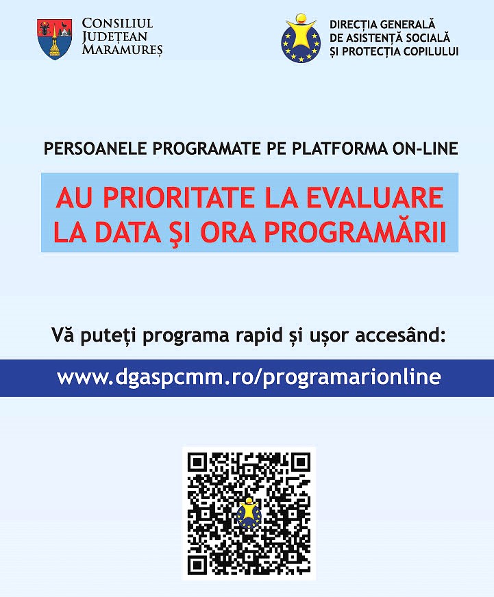 Persoanele programate pe platforma online a DGASPC Maramureș au prioritate la evaluarea în vederea încadrării în grad de handicap 